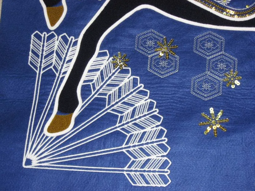 Detaliu broderie decorativa