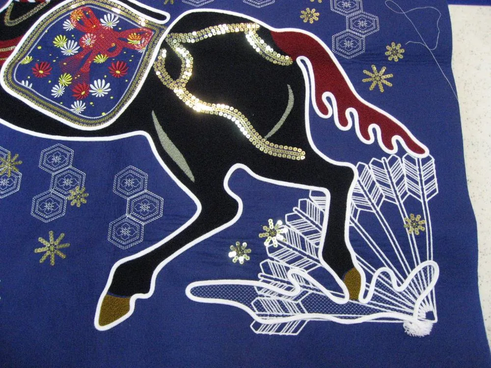 Detaliu broderie cal